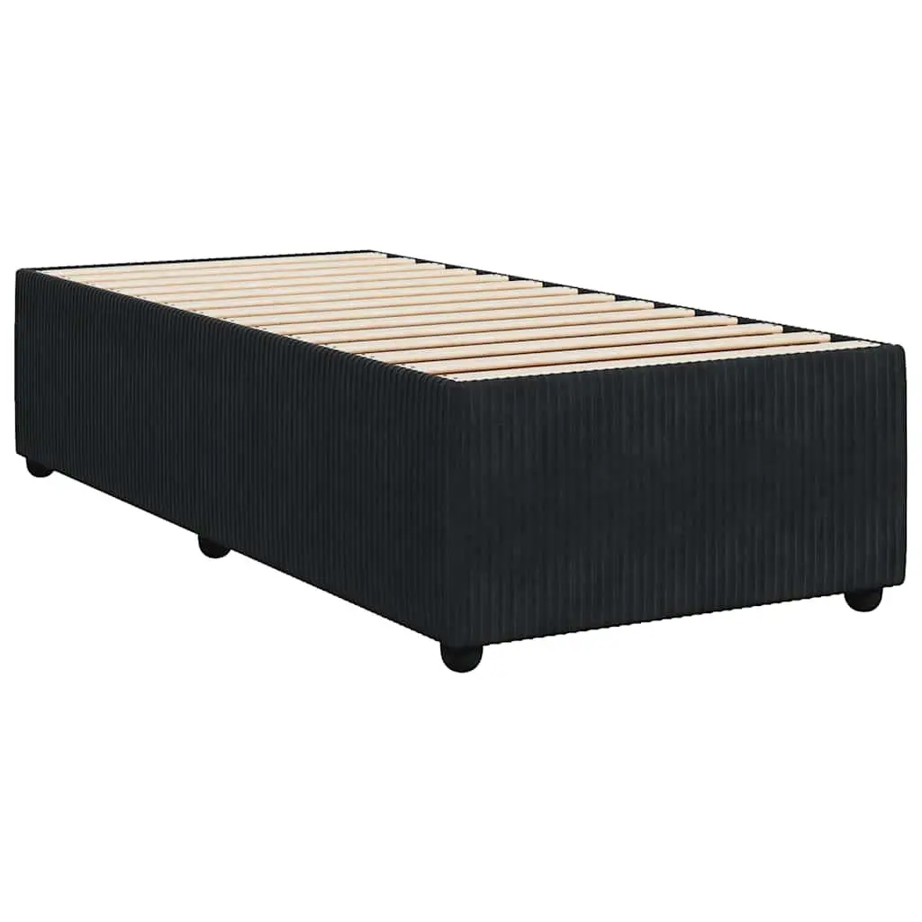 Black Velvet King Single Box Spring Bed