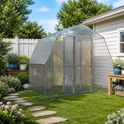 Bird Cage with Door Silver Galvanised Steel Large Outdoor Indoor Aviary Mesh