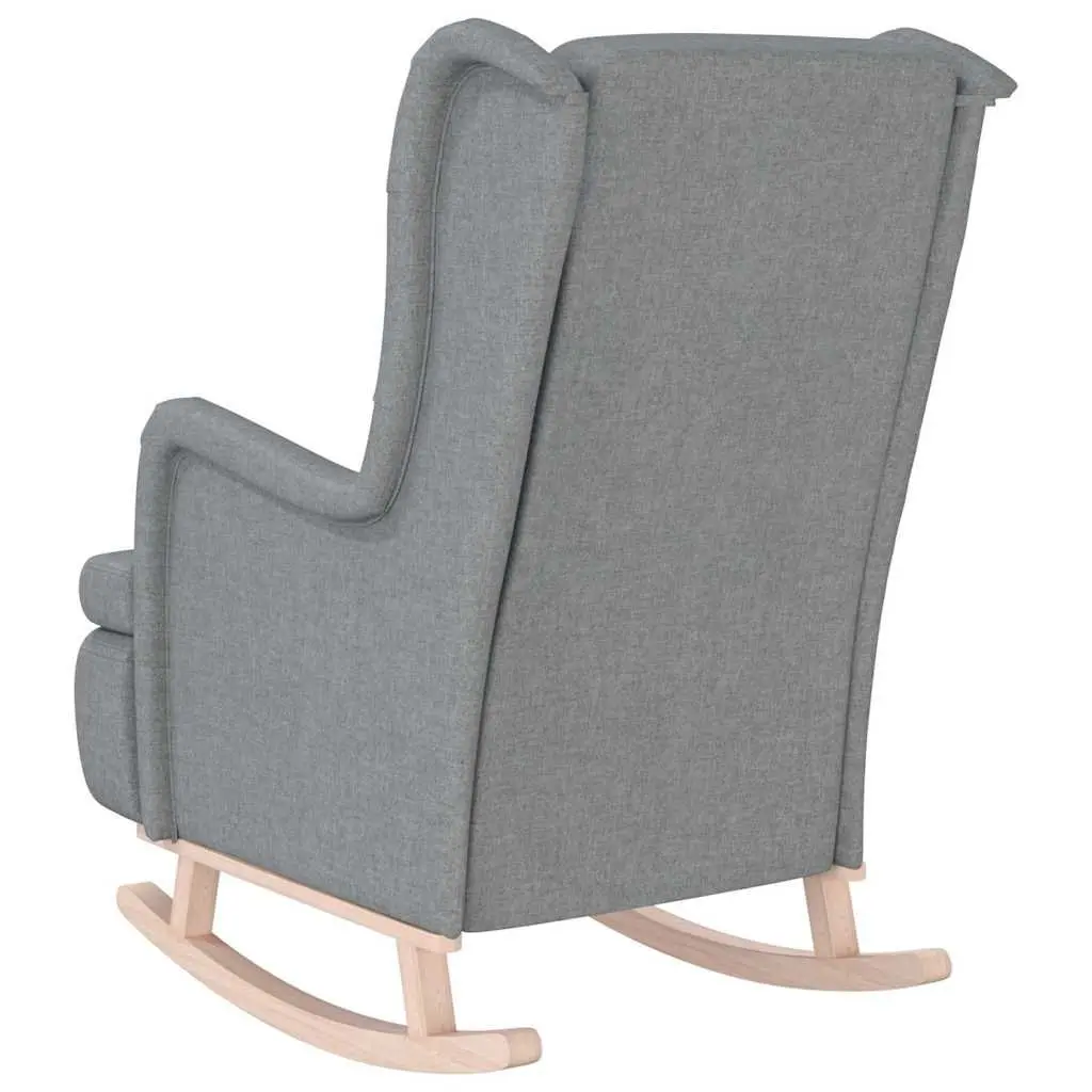 Grey Rocking Armchair with Padded Foam Upholstery