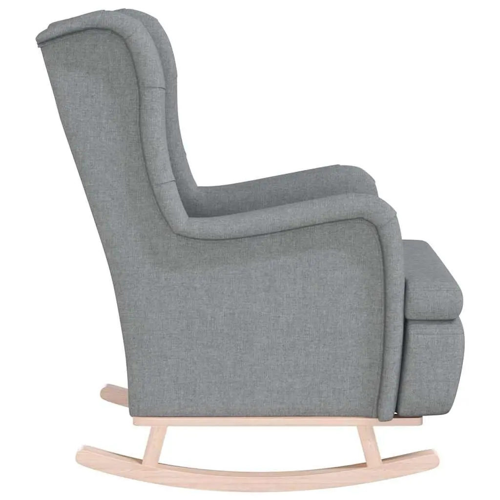 Grey Rocking Armchair with Padded Foam Upholstery