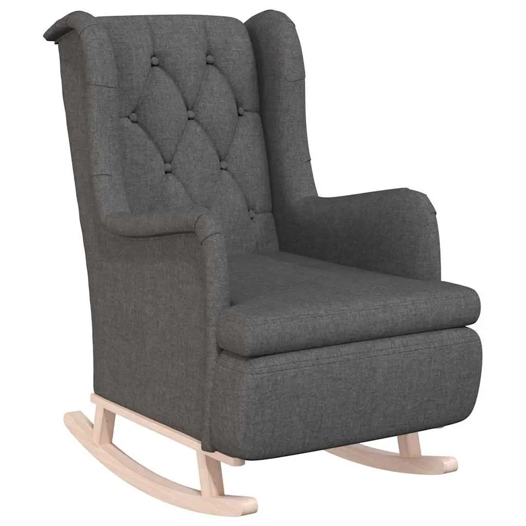 Armchair for Living Room Grey Fabric Padded Foam Seat