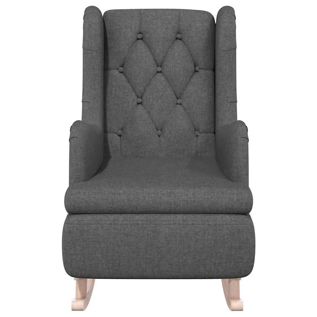 Armchair for Living Room Grey Fabric Padded Foam Seat