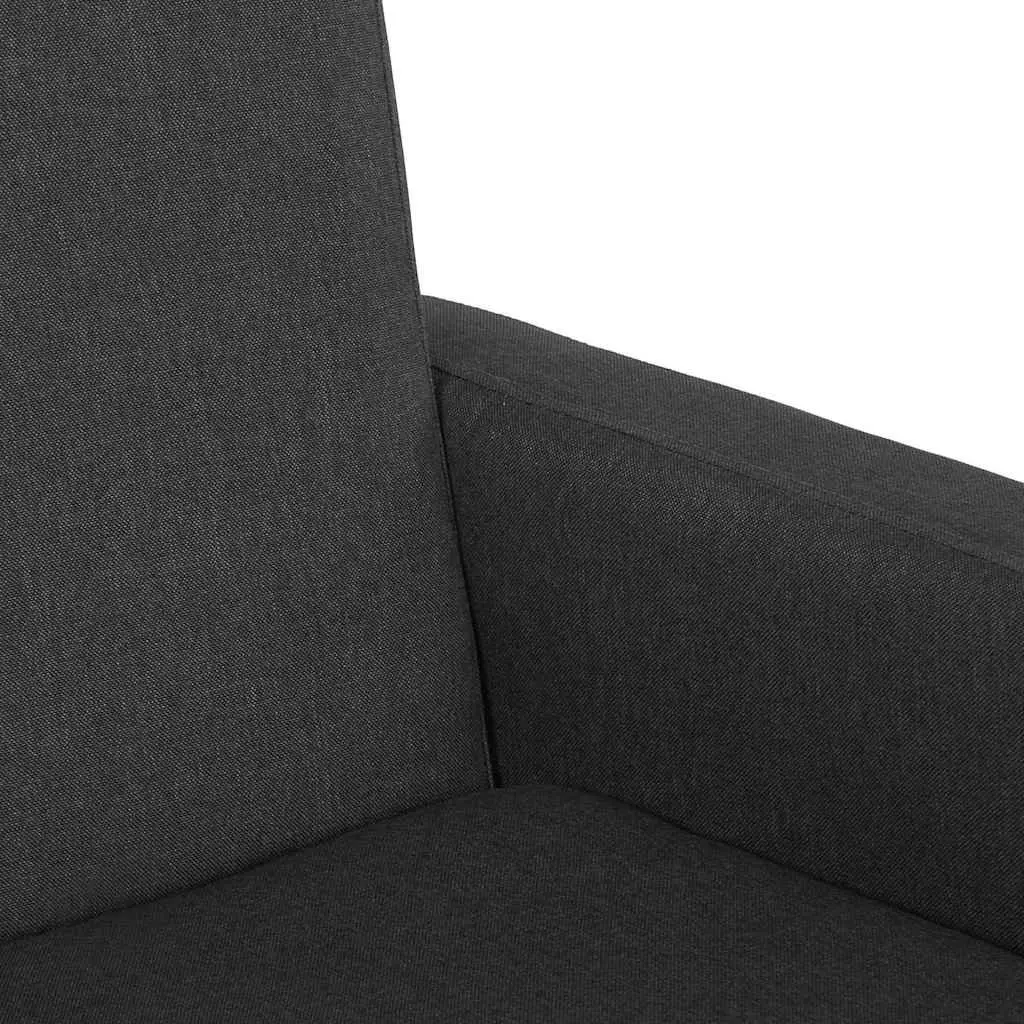 Black Fabric Upholstered Rocking Chair