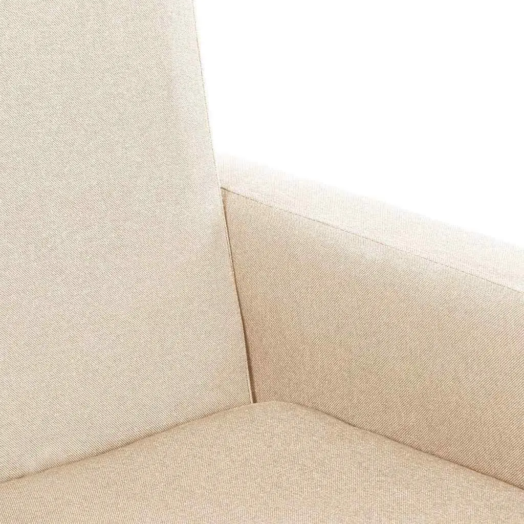 Rocking Chair with Cream Upholstery and Wooden Frame