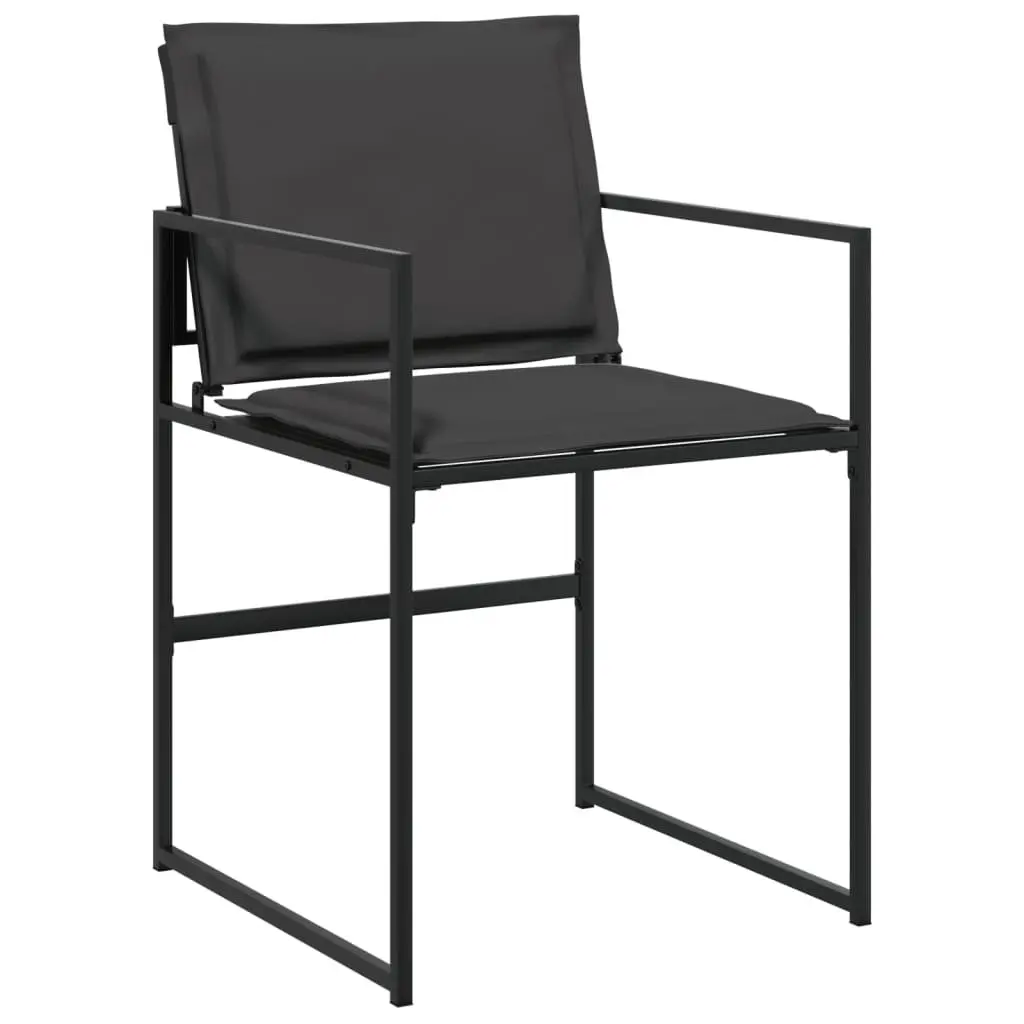 Outdoor Dining Set 13 Piece Black Textilene Chairs with Table for Patio and Garden