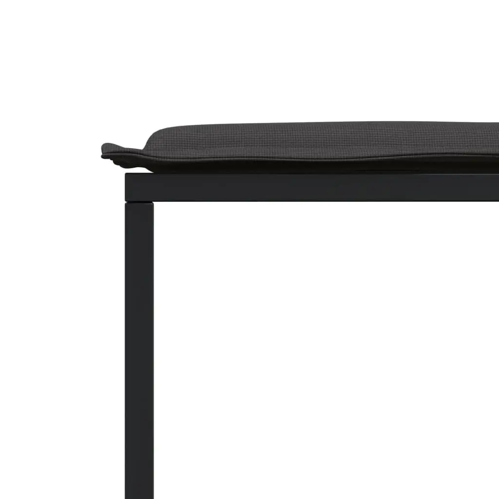 Outdoor Dining Set 11 Piece Patio Furniture Black Chairs Tempered Glass Table
