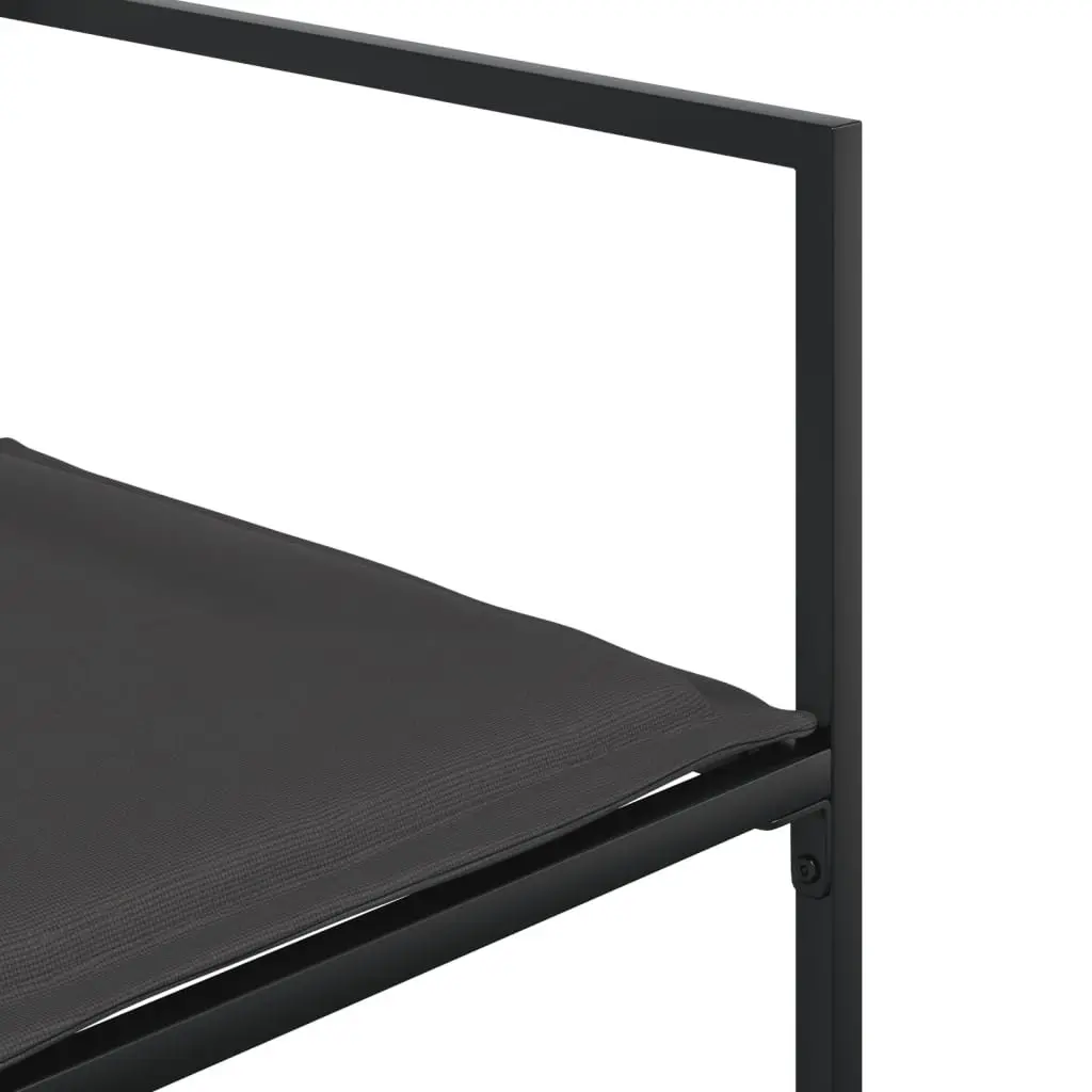13PieceGardenDiningSetOutdoorFurnitureTableWithBlackTextileneChairsAndCushions