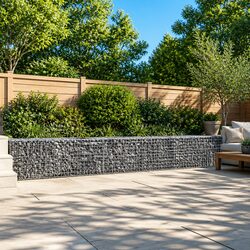 Gabion Basket Specifications: 400x50x50 cm in Galvanised Iron