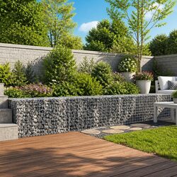 Gabion Basket Specifications: 1000x50x50 cm, Silver