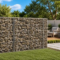 Gabion Basket Dimensions 100x50x100 cm - Silver Wire Cage