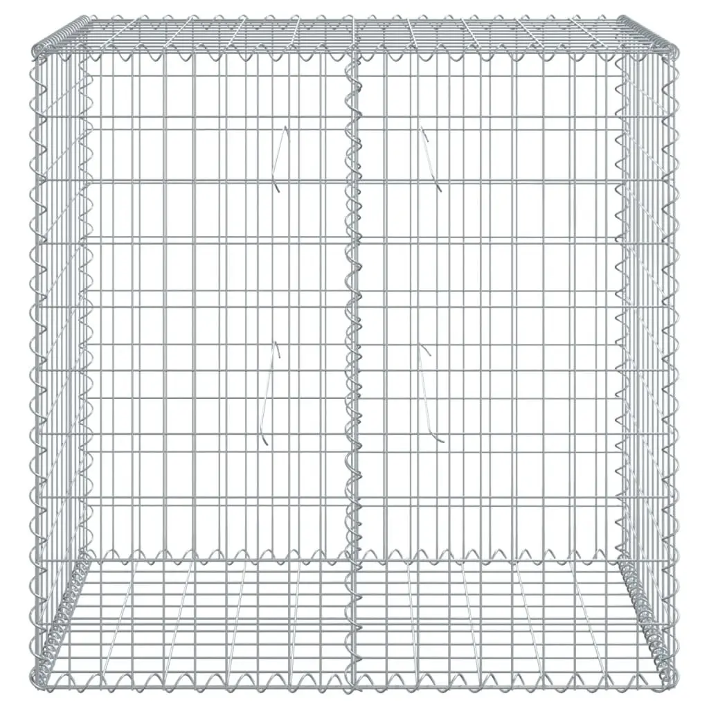 Gabion Basket with Cover 100x50x100 cm Wire Cage Outdoor Garden Landscaping