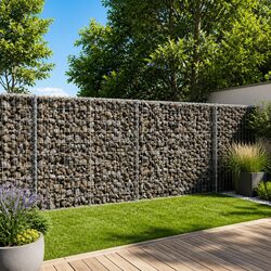 Gabion Basket - Dimensions 200x50x100 cm, Galvanised Iron