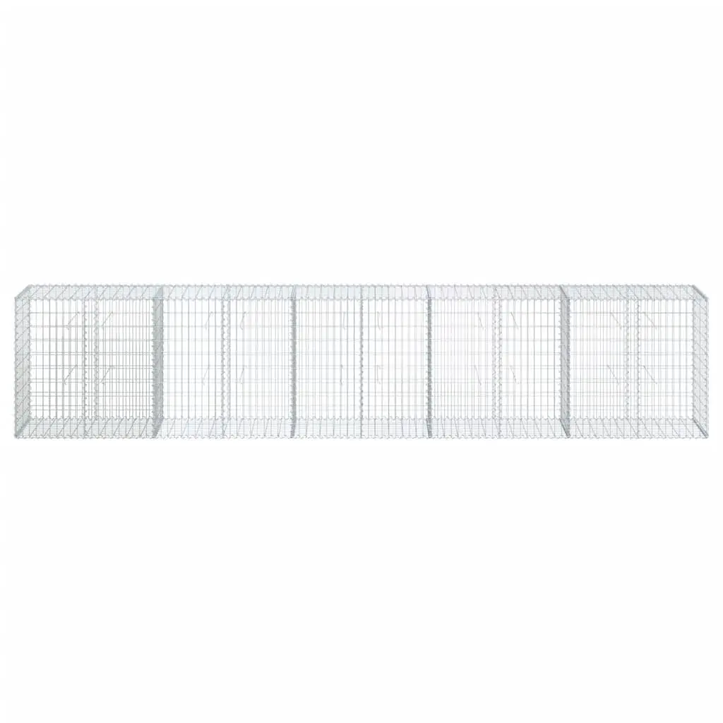 Gabion Basket for Garden 500x50x100 cm Metal Wire Retaining Wall Decor