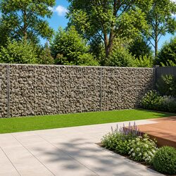 Gabion Basket with Cover - 900x50x100 cm Silver Iron