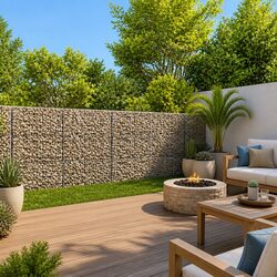 Gabion Basket Dimensions 400x50x150 cm - Galvanised Iron Wire