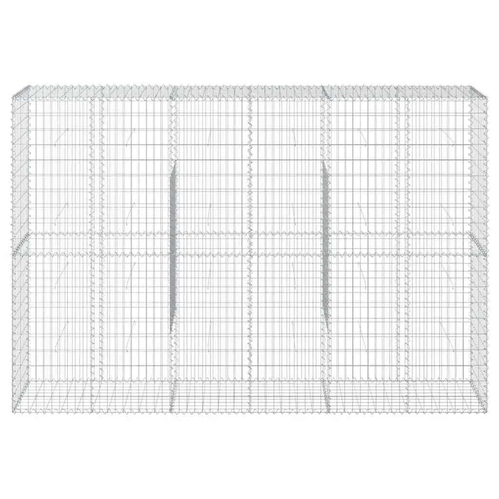 Gabion Basket with Cover 300x50x200 cm Silver Galvanised Iron Retaining Wall
