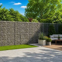 Gabion Basket Dimensions: 600x50x200 cm, Galvanised Iron Wire