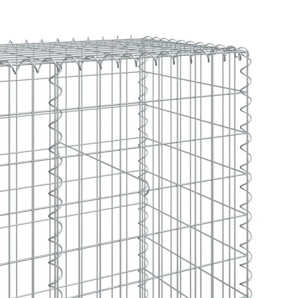 Gabion Basket with Cover 600x50x200 cm Galvanised Iron Wire Garden Retaining