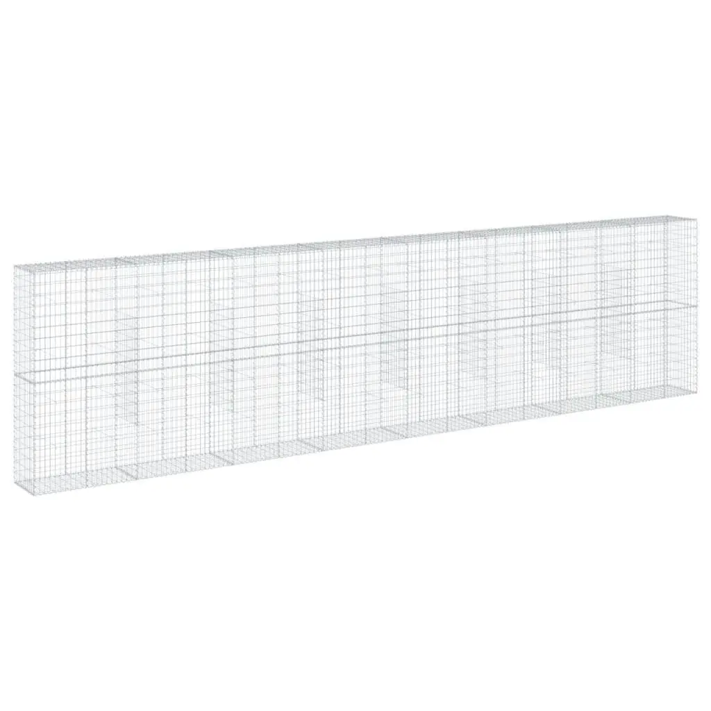 Gabion Basket Garden 800x50x200cm Galvanised Iron Wire