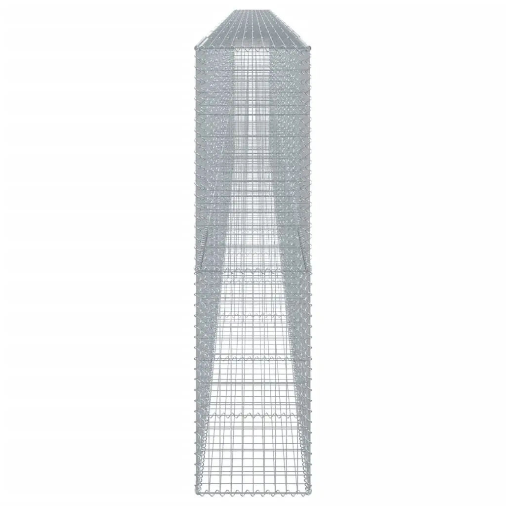 Gabion Basket for Garden Retaining Wall 1200x50x200 cm Galvanised Iron with Cover