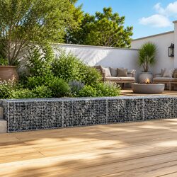 Specifications for Gabion Basket 800x100x50 cm Silver Metal Wire