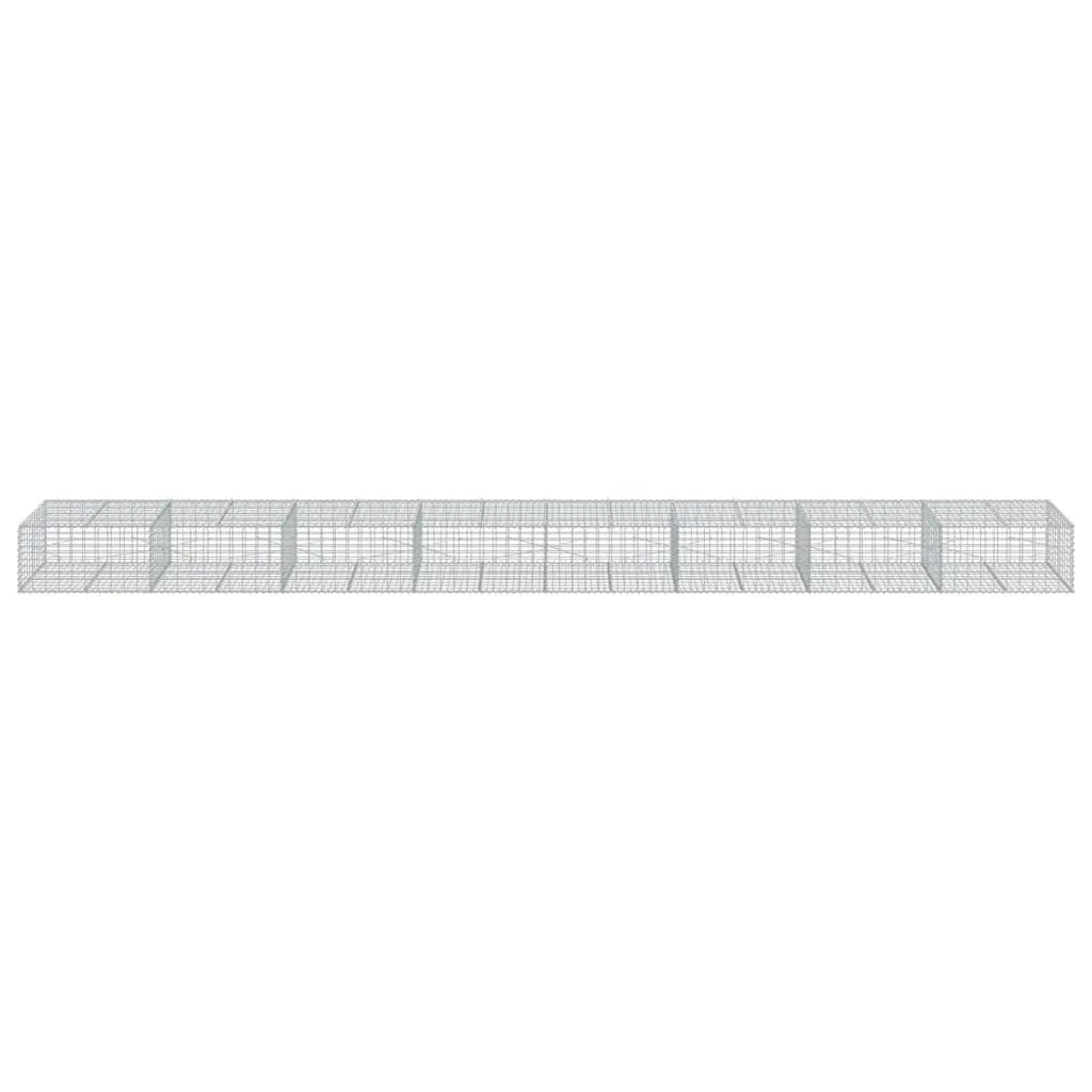 Gabion Basket 800x100x50 cm Silver Metal Wire