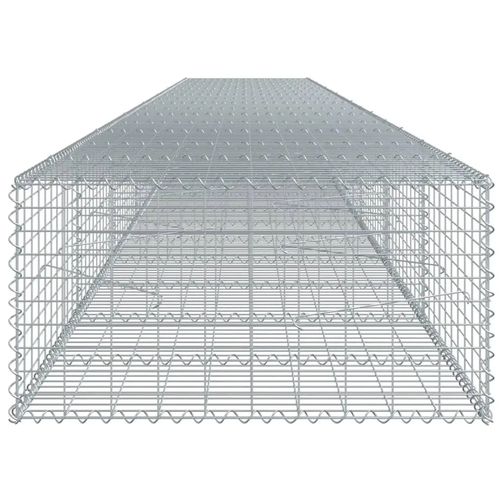 Gabion Basket 800x100x50 cm Silver Metal Wire