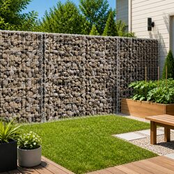 Gabion Basket with Cover 100x100x100 cm Silver Wire Cage Landscaping Garden