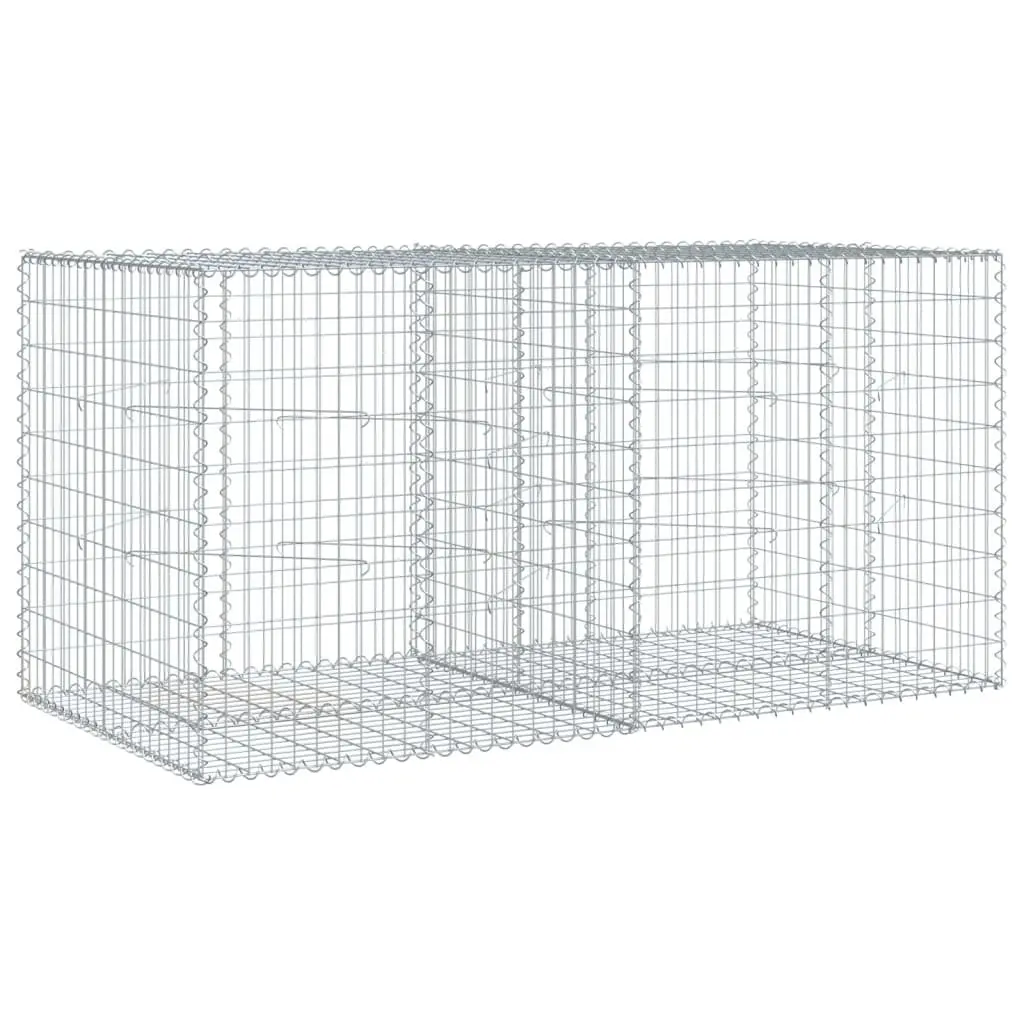 Gabion Basket for Garden 200x100x100 cm Galvanised Iron Wire