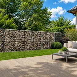 Gabion Basket Specifications: 400x100x100 cm, Galvanised Iron Wire