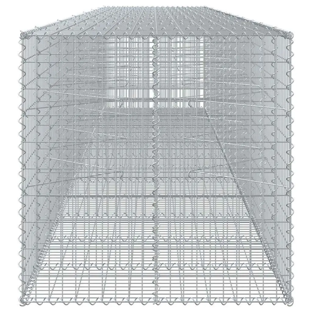 Gabion Basket with Cover 650x100x100 cm Wire Cage Outdoor Garden Landscaping