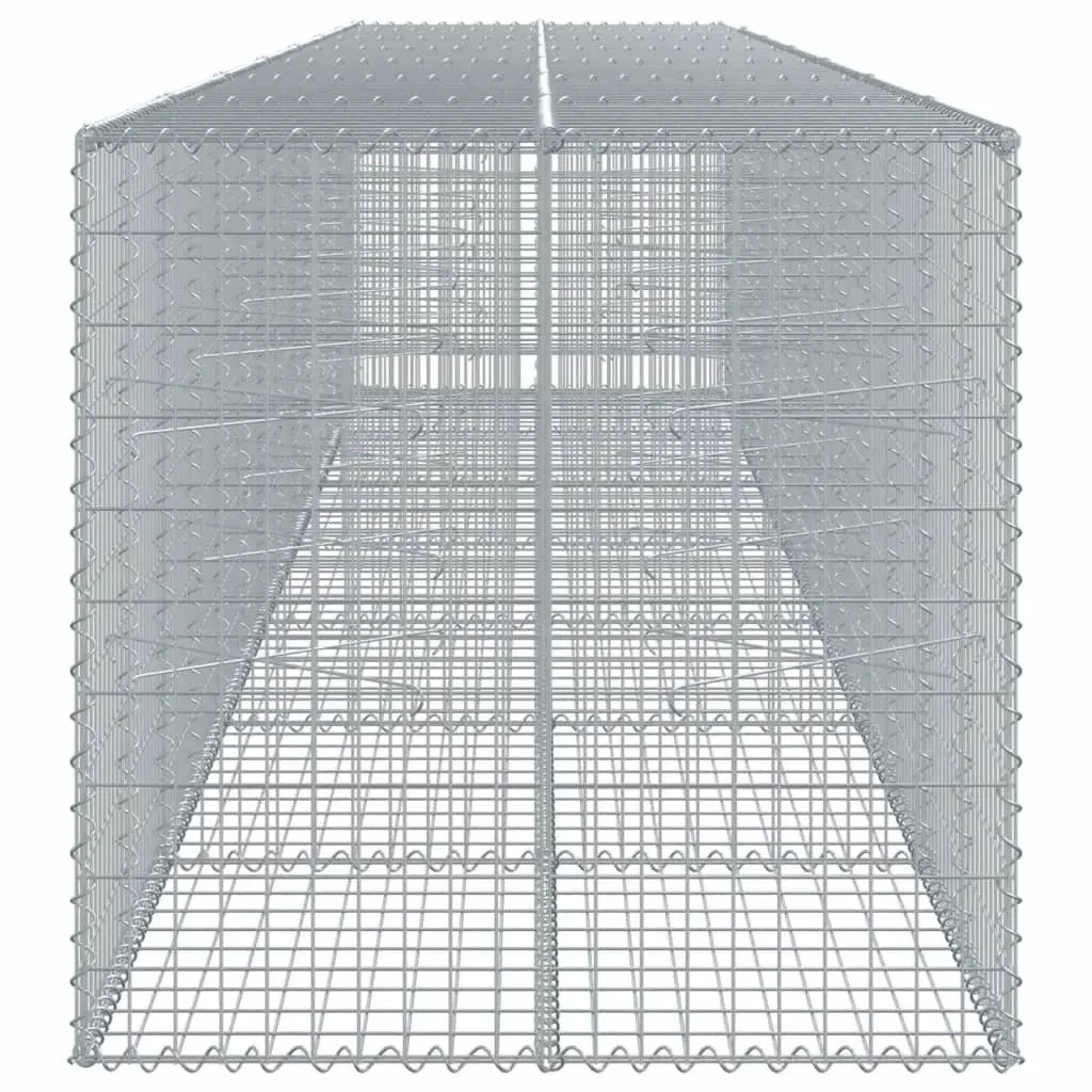 Gabion Basket Garden 700x100x100 cm Galvanised Iron Wire with Cover