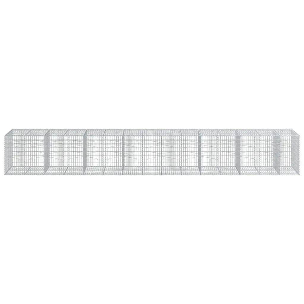Gabion Basket Garden Use 750x100x100 cm Galvanised Iron Wire