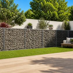 Gabion Basket 850x100x100 cm with Cover – Silver Galvanised Iron
