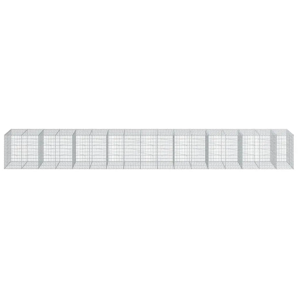 Gabion Basket for Garden Retaining Wall 850x100x100 cm Silver Wire