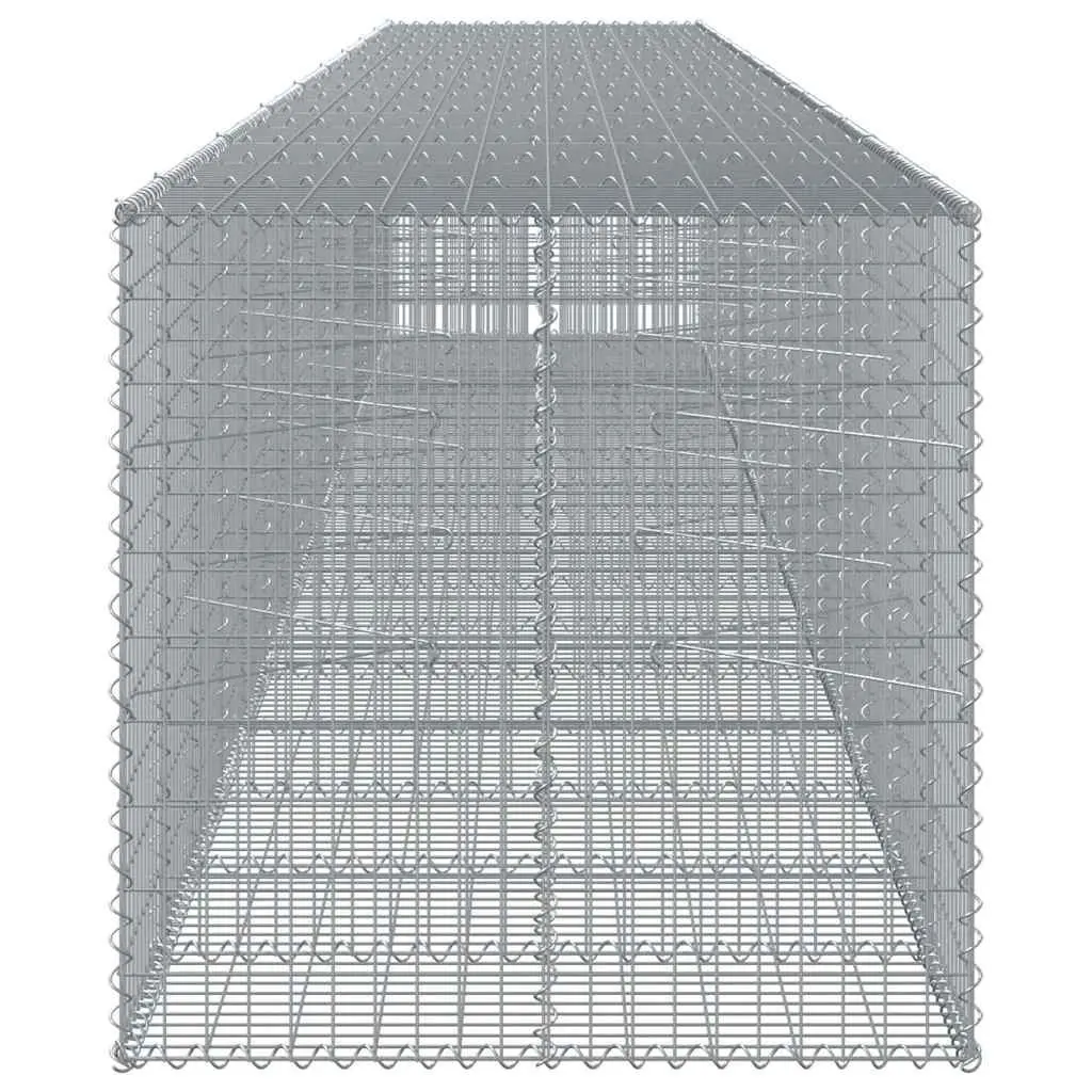 Gabion Basket for Garden Retaining Wall 850x100x100 cm Silver Wire