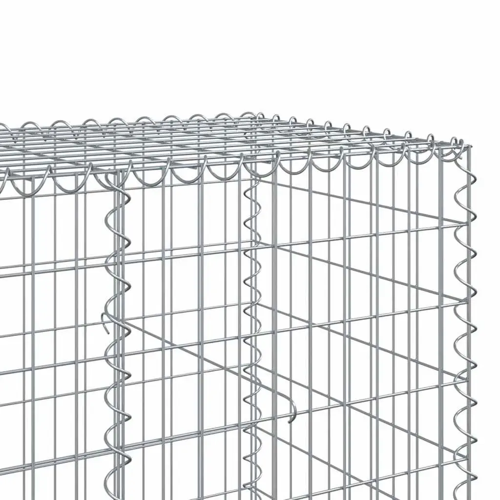Gabion Basket for Garden Retaining Wall 850x100x100 cm Silver Wire