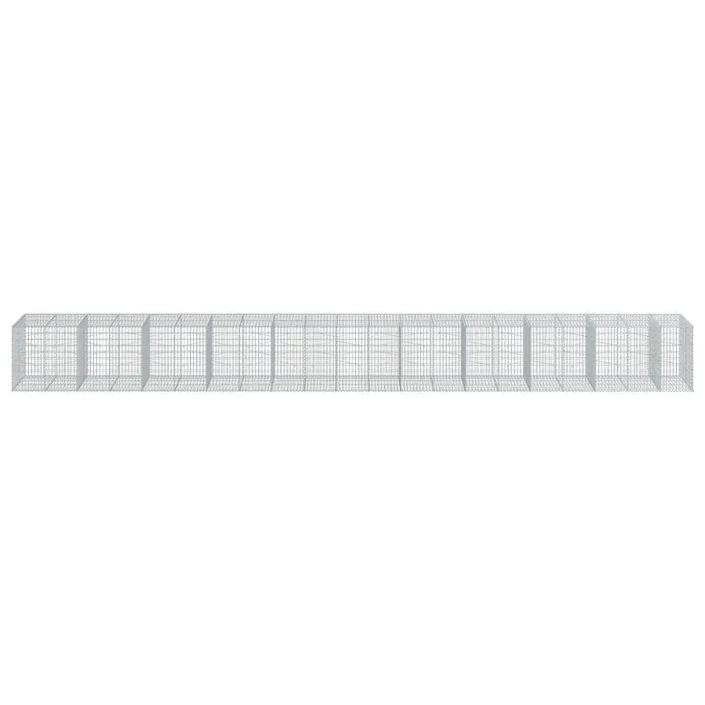 Gabion Basket for Garden Landscaping 1050x100x100 cm Galvanised Iron