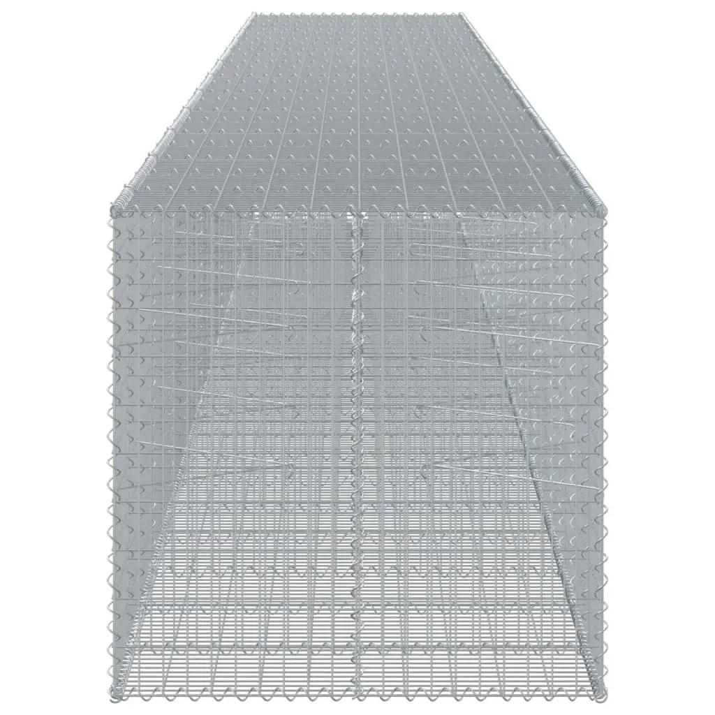 Gabion Basket with Cover 1150x100x100 cm Outdoor Garden Retaining Wall Decor