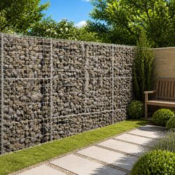 Gabion Basket Specifications: 100x100x150 cm, Galvanised Iron Wire