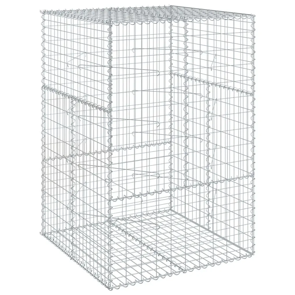 Gabion Basket Garden Landscaping 100x100x150 cm Galvanised Iron Wire