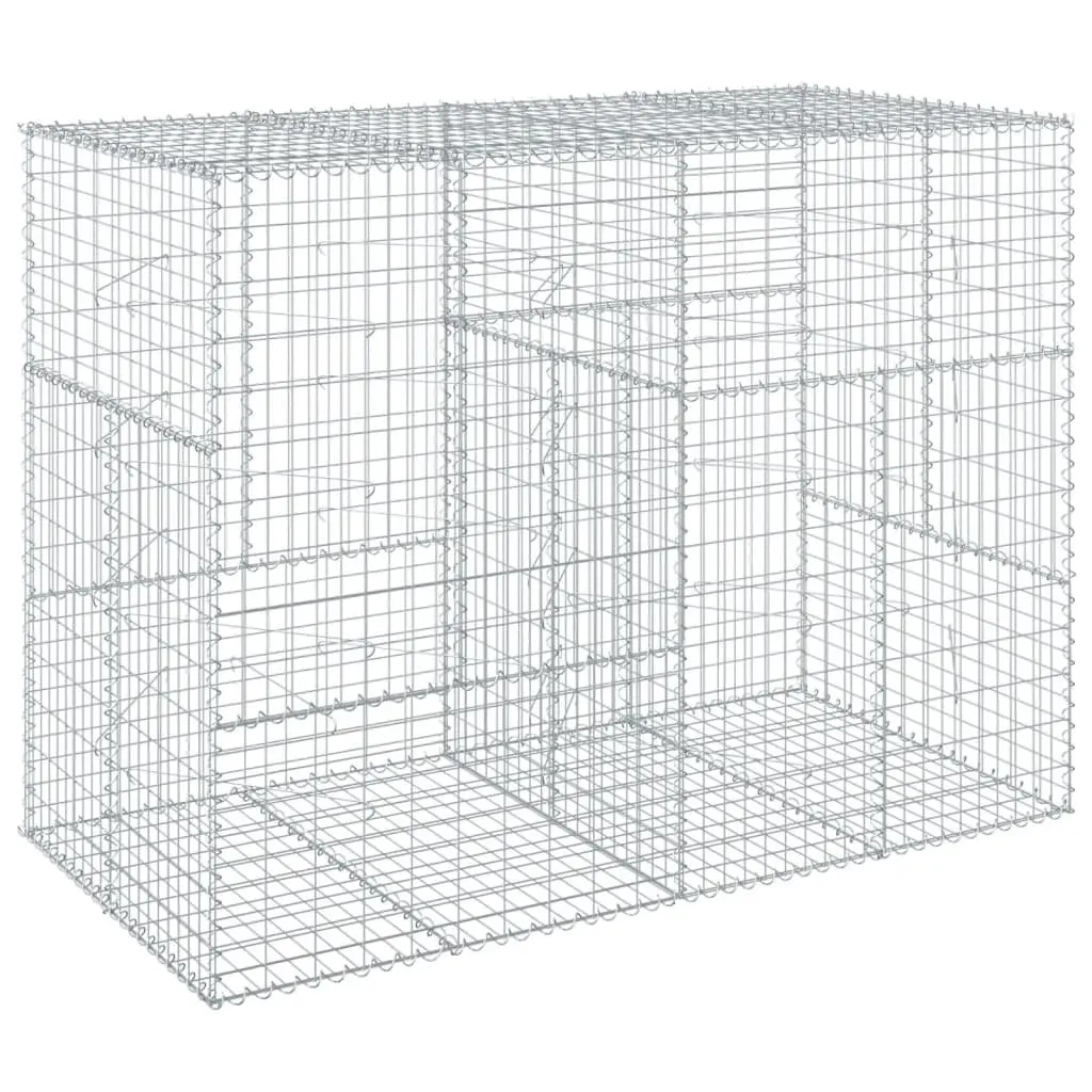 Gabion Basket for Garden 200x100x150 cm Silver Metal Retaining Wall Cage