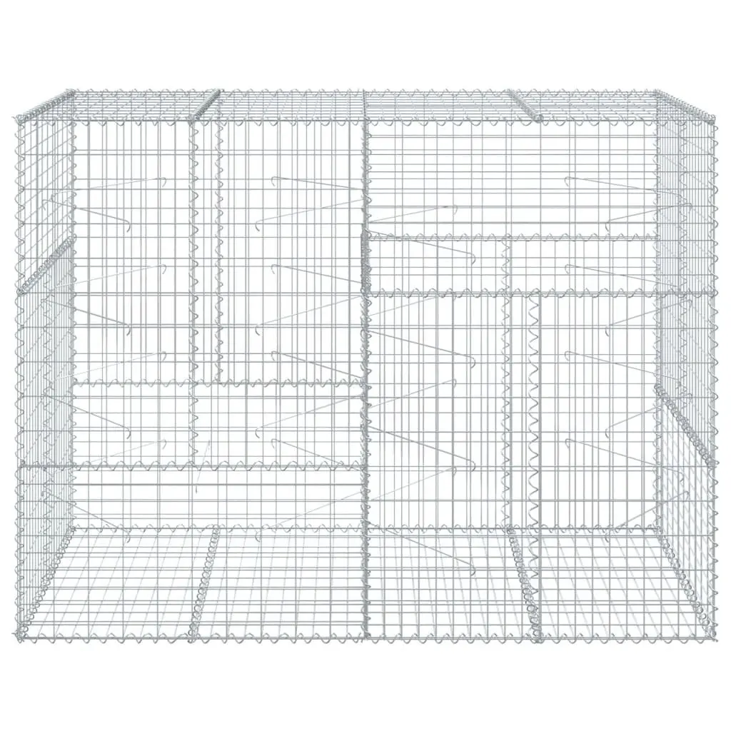 Gabion Basket for Garden 200x100x150 cm Silver Metal Retaining Wall Cage