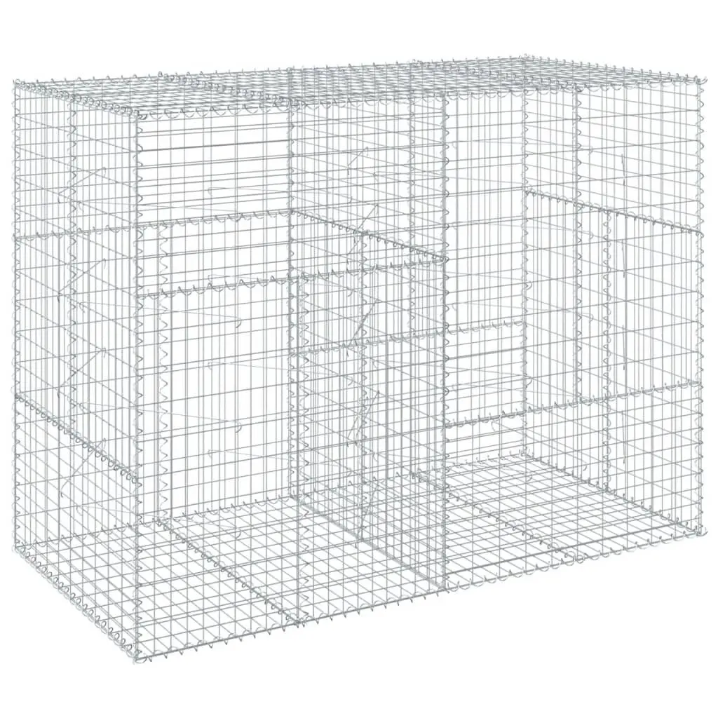 Gabion Basket for Garden 200x100x150 cm Silver Metal Retaining Wall Cage