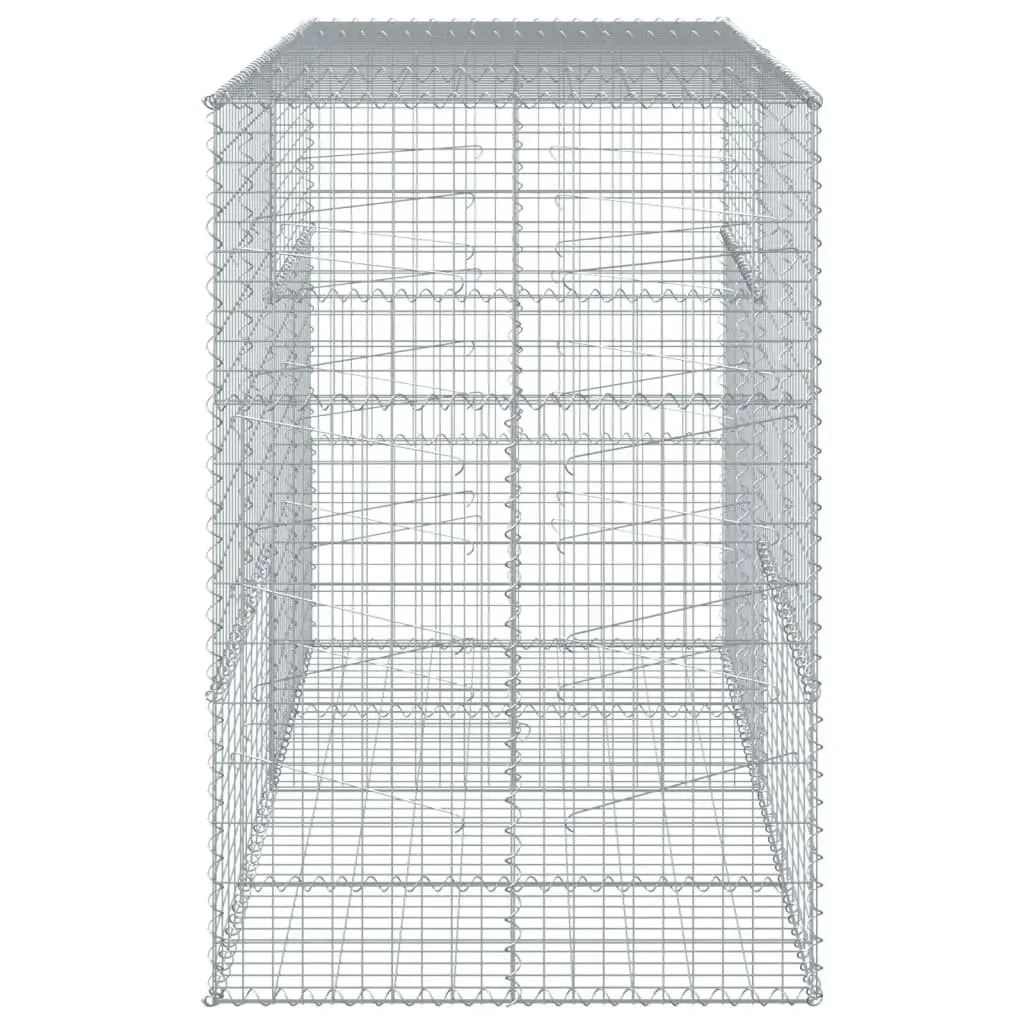 Gabion Basket for Garden 200x100x150 cm Silver Metal Retaining Wall Cage