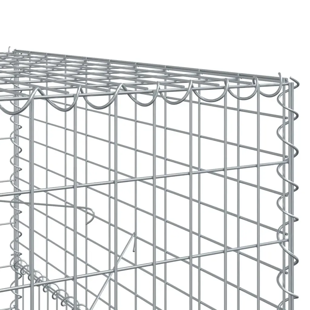 Gabion Basket for Garden 200x100x150 cm Silver Metal Retaining Wall Cage