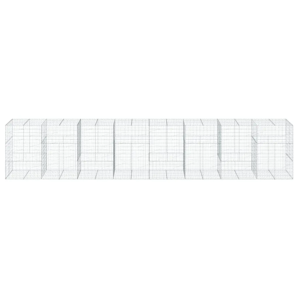 Gabion Basket for Garden 800x100x150 cm Galvanised Iron Wire
