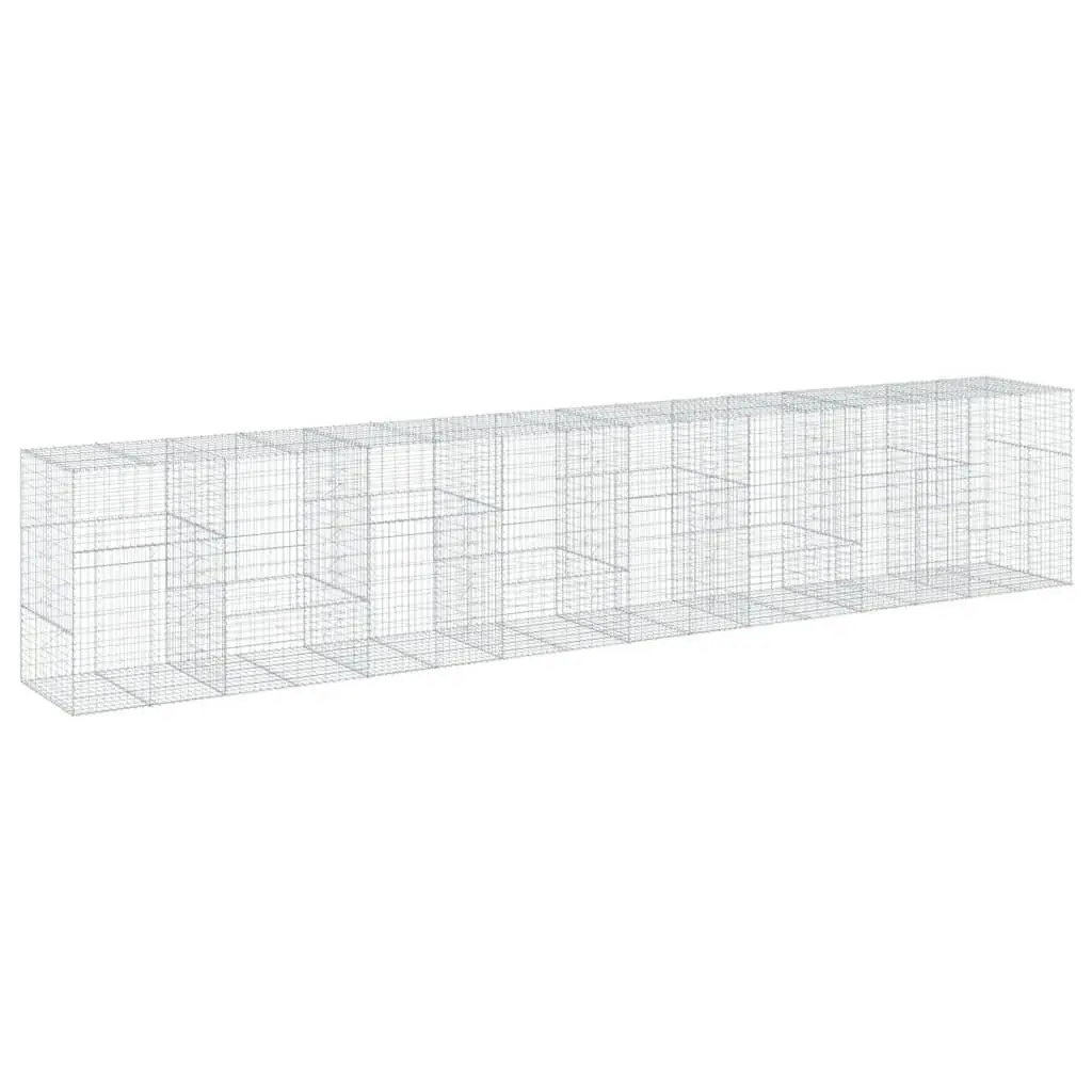 Gabion Basket for Garden 800x100x150 cm Galvanised Iron Wire