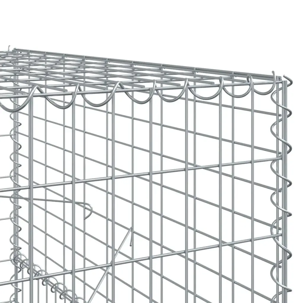 Gabion Basket with Cover 900x100x150 cm Galvanised Iron Garden Landscaping Cage