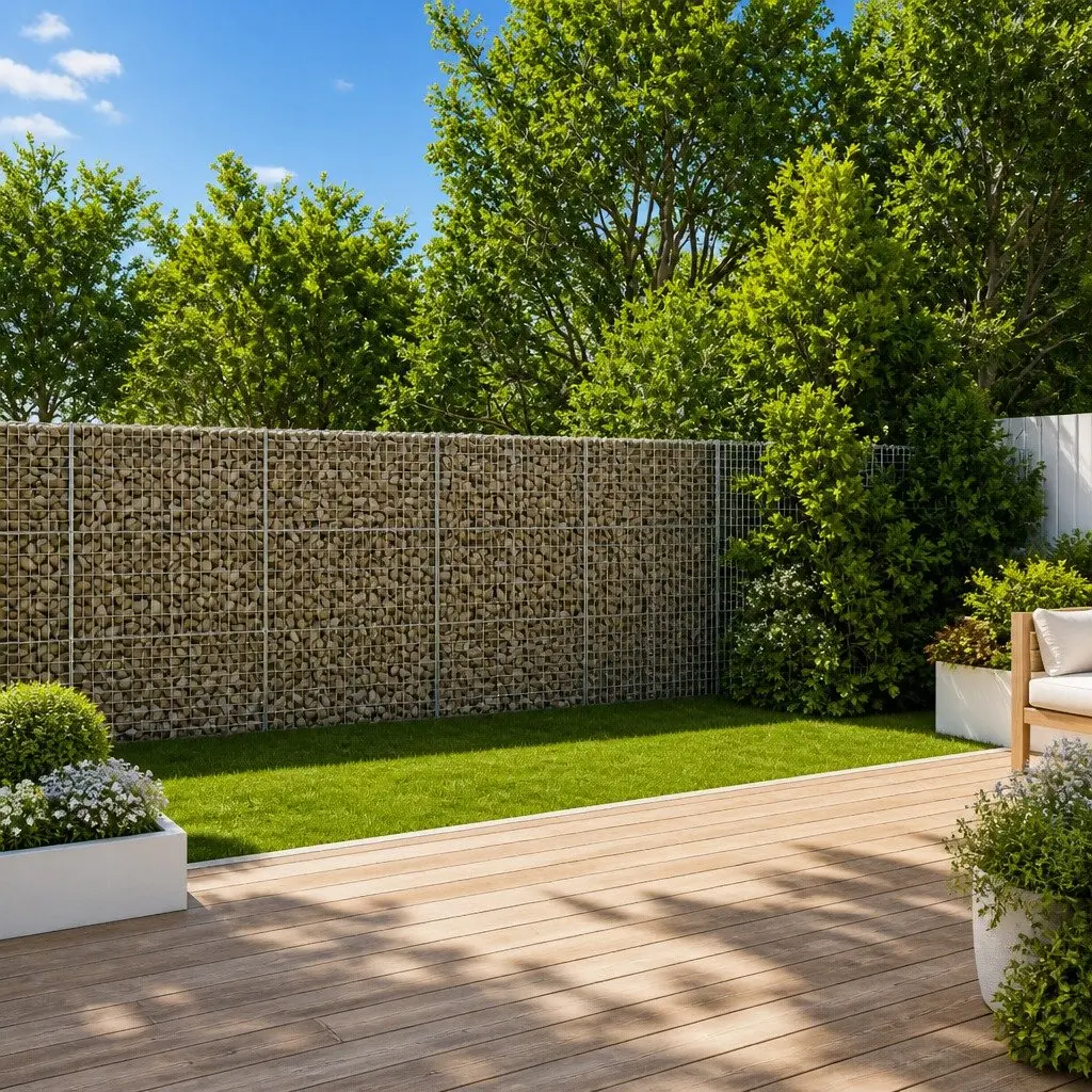 Gabion Basket for Garden Outdoor 1100x100x150 cm Galvanised Iron Wire